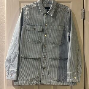 Women’s white and blue denim looking jacket